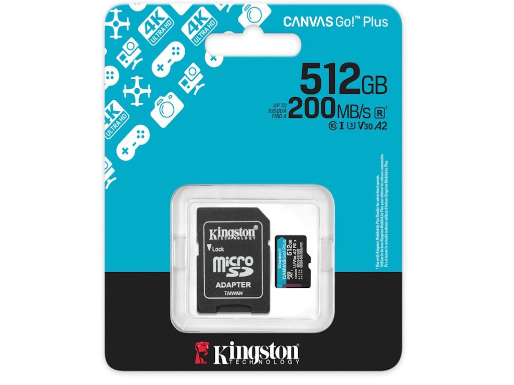 Memorijske kartice KINGSTON SDCG4/512GB/Canvas Go! Plus/microSD/200/160MB/s/+adapter - Slika 3